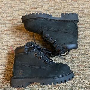 toddler black timberlands